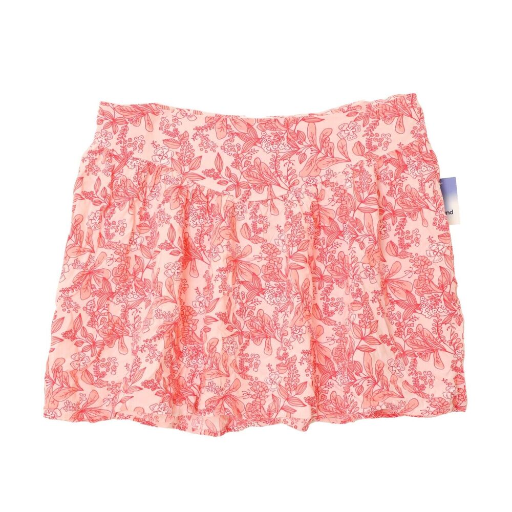 ABOUND Nordstrom Floral Mini Skirt L Pink Dandy Scroll Lightweight Side Zip B31